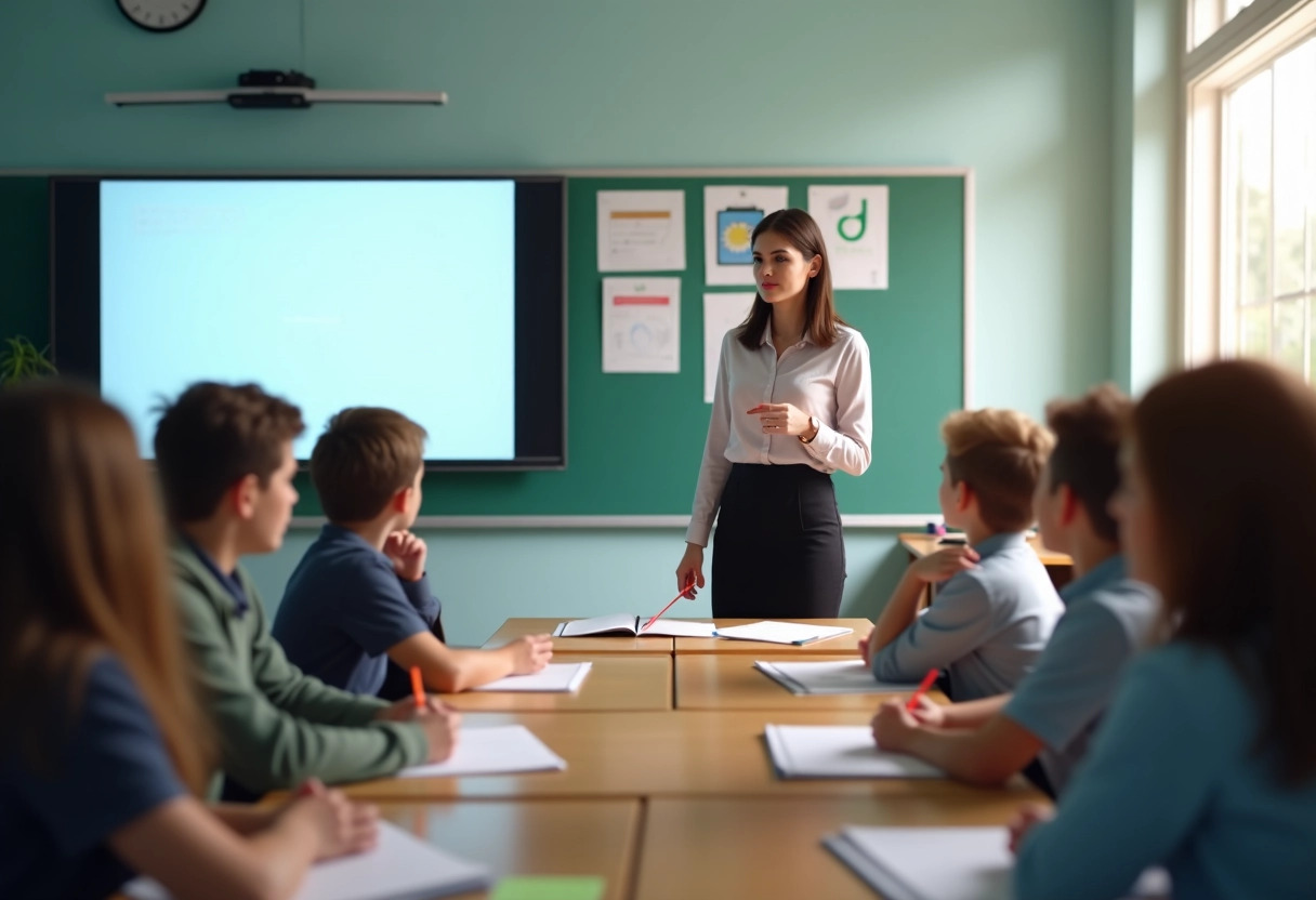 écolier  salle de classe