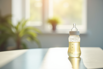 Biberon pour bébé avec marqueur de 40 ml en lumière naturelle