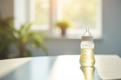 Biberon pour bébé avec marqueur de 40 ml en lumière naturelle